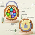 Baby-friendly drum toy with lights and sounds