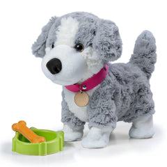 Interactive Realistic Border Collie Stuffed Toy Puppy That Walks and Sings