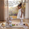 Toy cat for kids, touch and voice-controlled remote control cat with leash