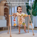 Bear Spiral Activity Toy – Sensory Development Hanging Toys is mounted on a baby gym