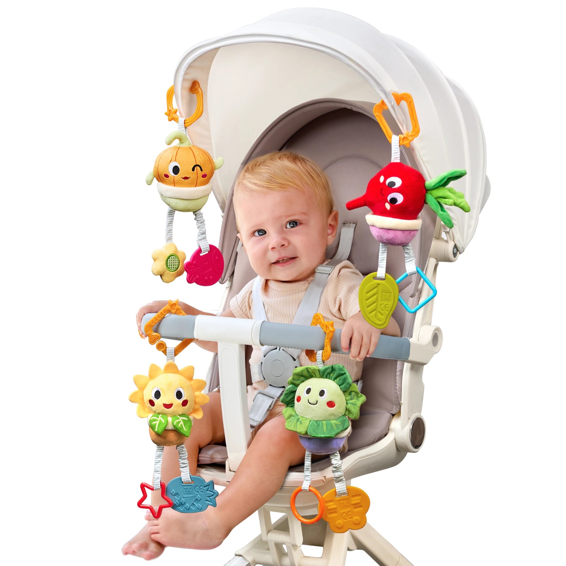 Plant shape baby stroller hanging rattle toys​