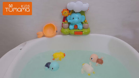 互动宝宝 & 可粘贴在墙上的幼儿瀑布式洗澡玩具套装