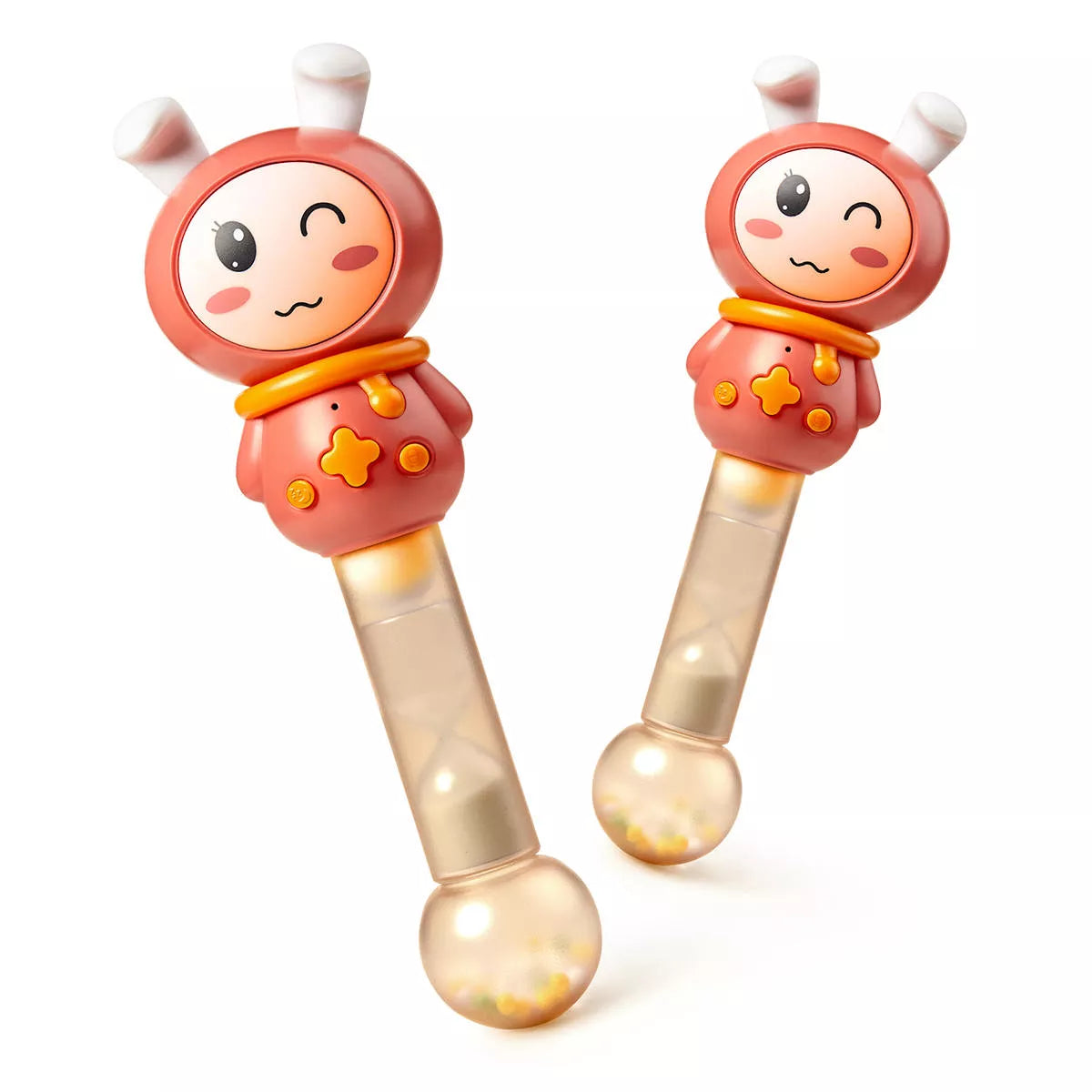 新生儿感官发光的婴儿拨浪鼓的拨浪鼓玩具